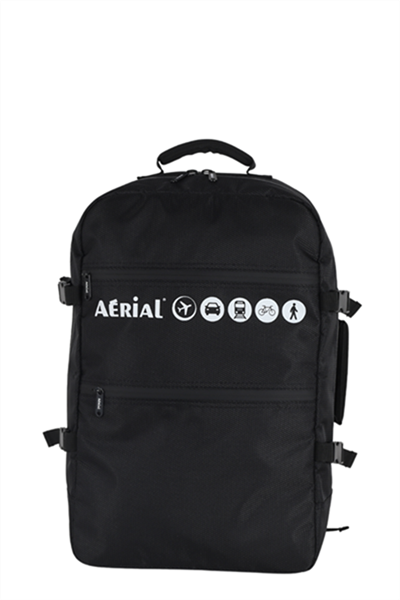 AERIAL GO - Sac à dos cabine 55x35x20cm  - Polyester - Noir/Blanc - Baggyver